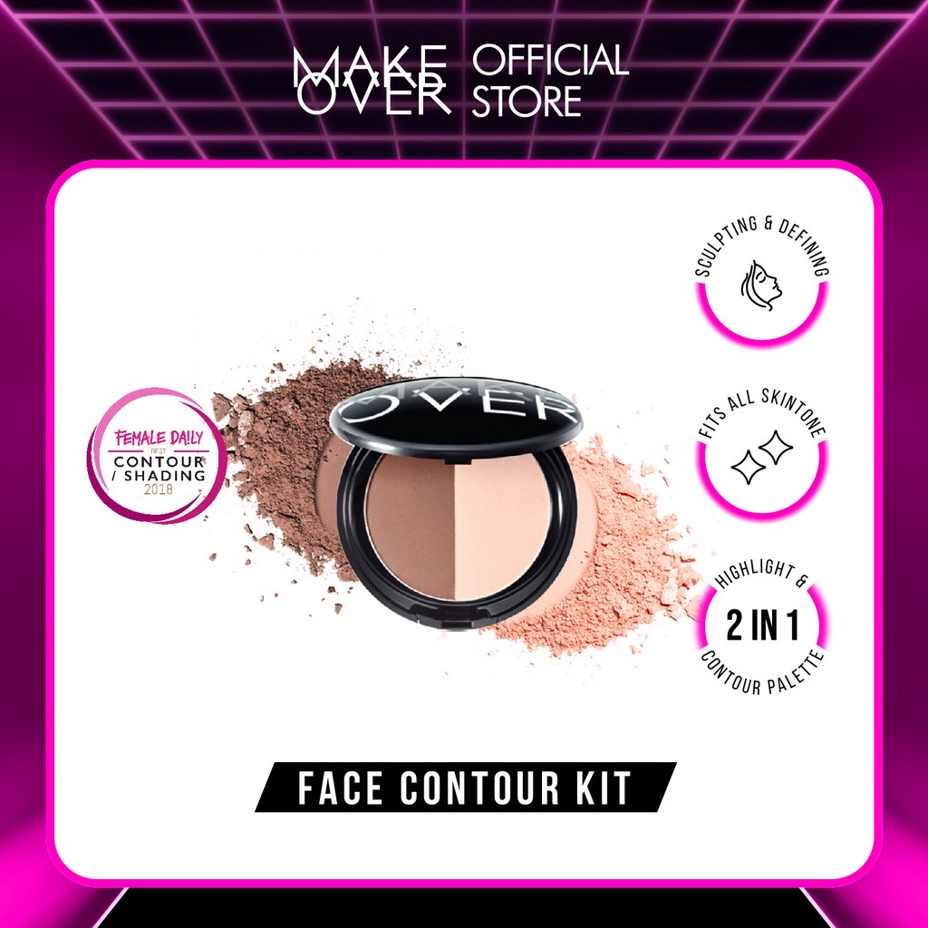 MAKE OVER Face Contour Kit 14 g - Contour & Highlight | MakeOver Face Contour Kit