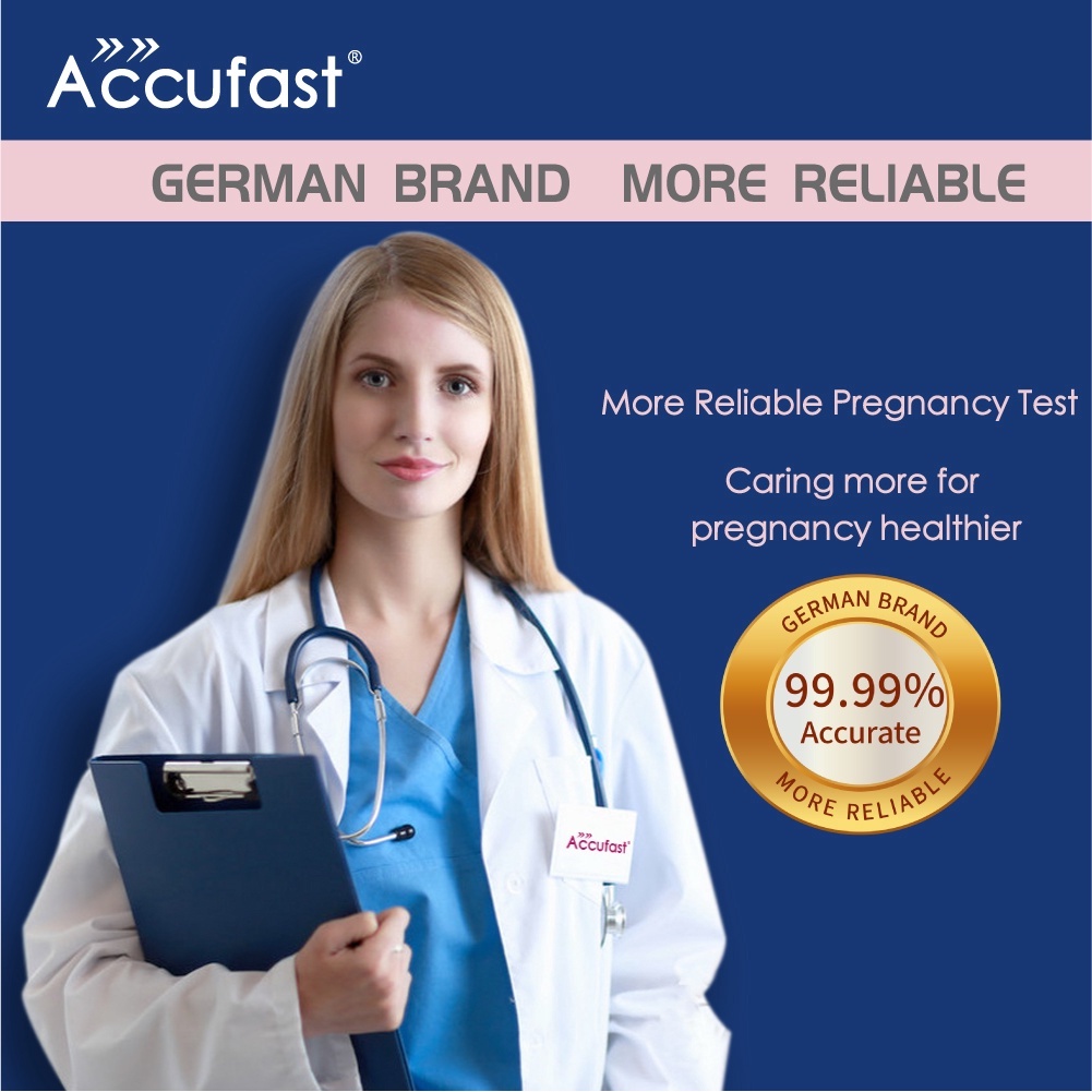 ACCUFAST Test Pack Kehamilan 2Pcs Alat Tes Kehamilan Satu Langkah 99,99% Akurasi