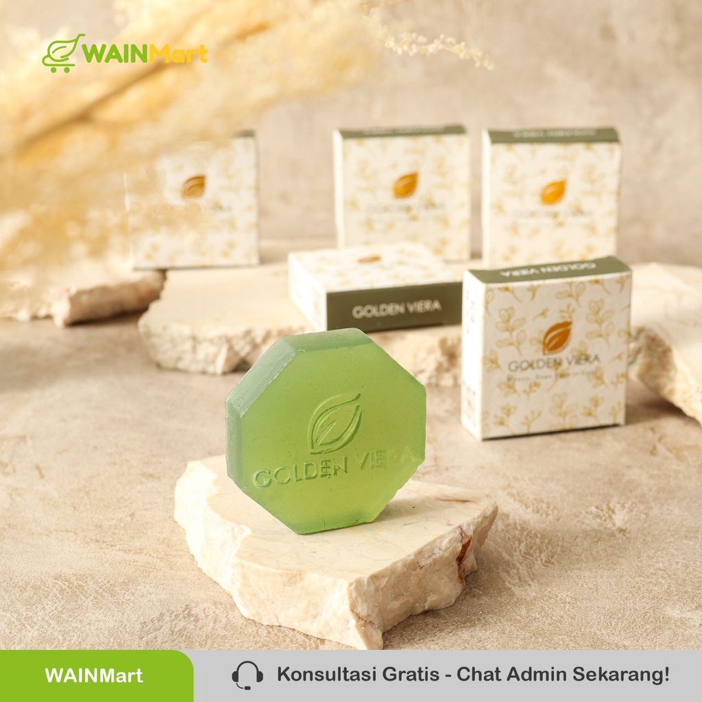 Golden Viera Sabun Herbal Kesehatan BPOM Cerahkan Kulit Natural Sembuhkan Luka Samarkan Bekas Luka dan Jerawat