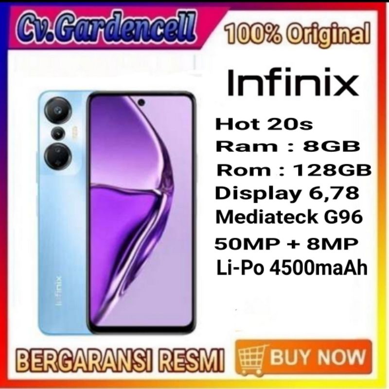 Infinix hot 20s ram8/128gb garansi resmi