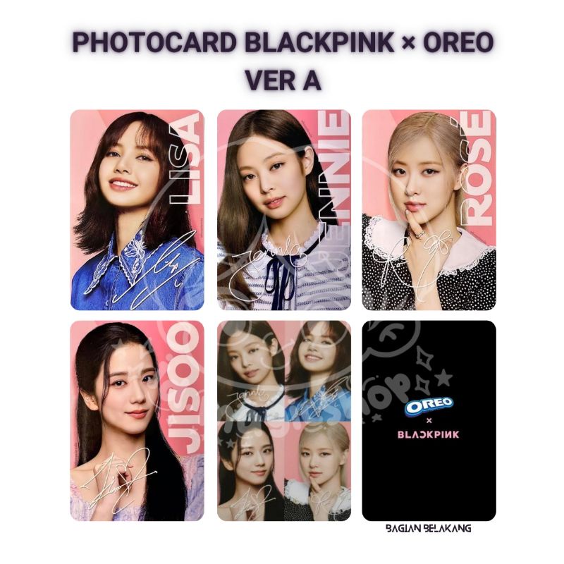 [UNNOFICIAL DAPAT 5 PCS] PHOTOCARD BLACKPINK X OREO PC