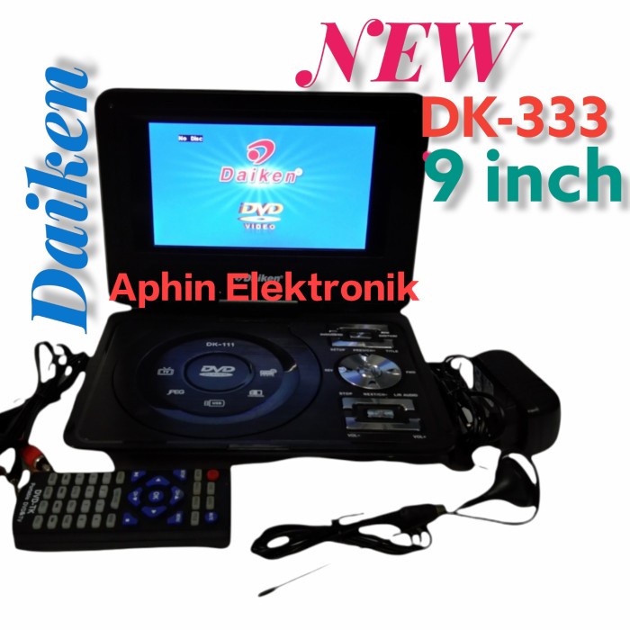 {RajaStore} Portable DVD player/TV 9 inch DAIKEN Diskon