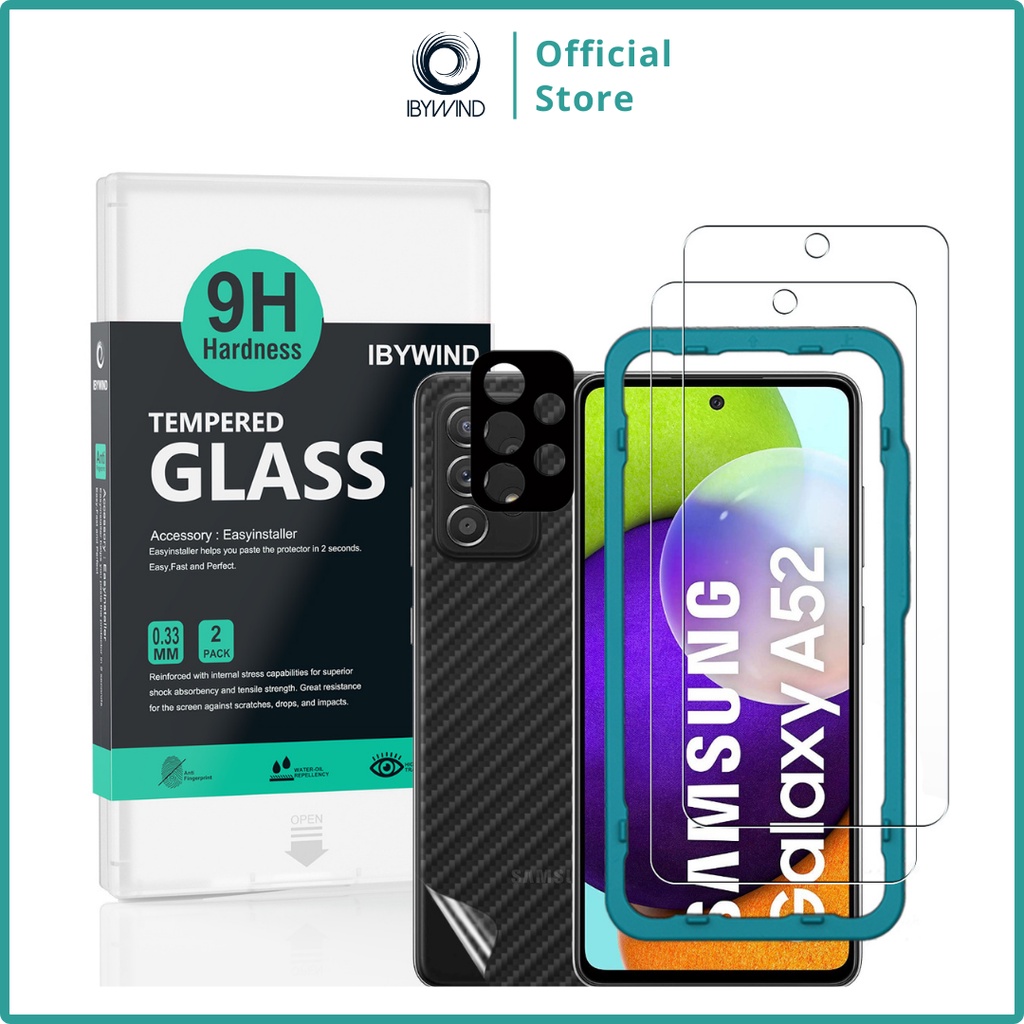Tempered Glass Ibywind untuk Samsung A52 5G / 4G / A52S 5G dengan Easy Installer