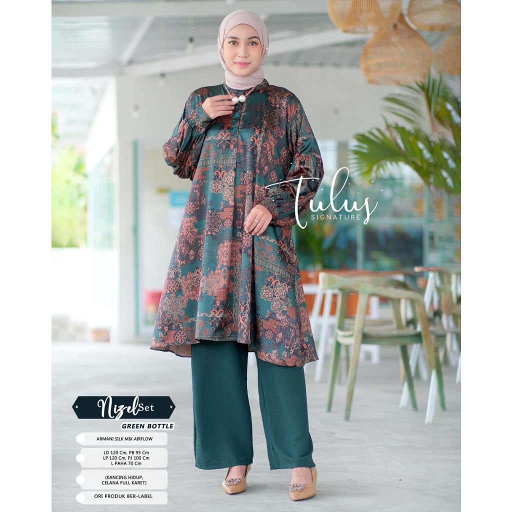 FAVORIT Setelan One Set Wanita Jumbo Kekinian Kondangan Silk Niza 2025