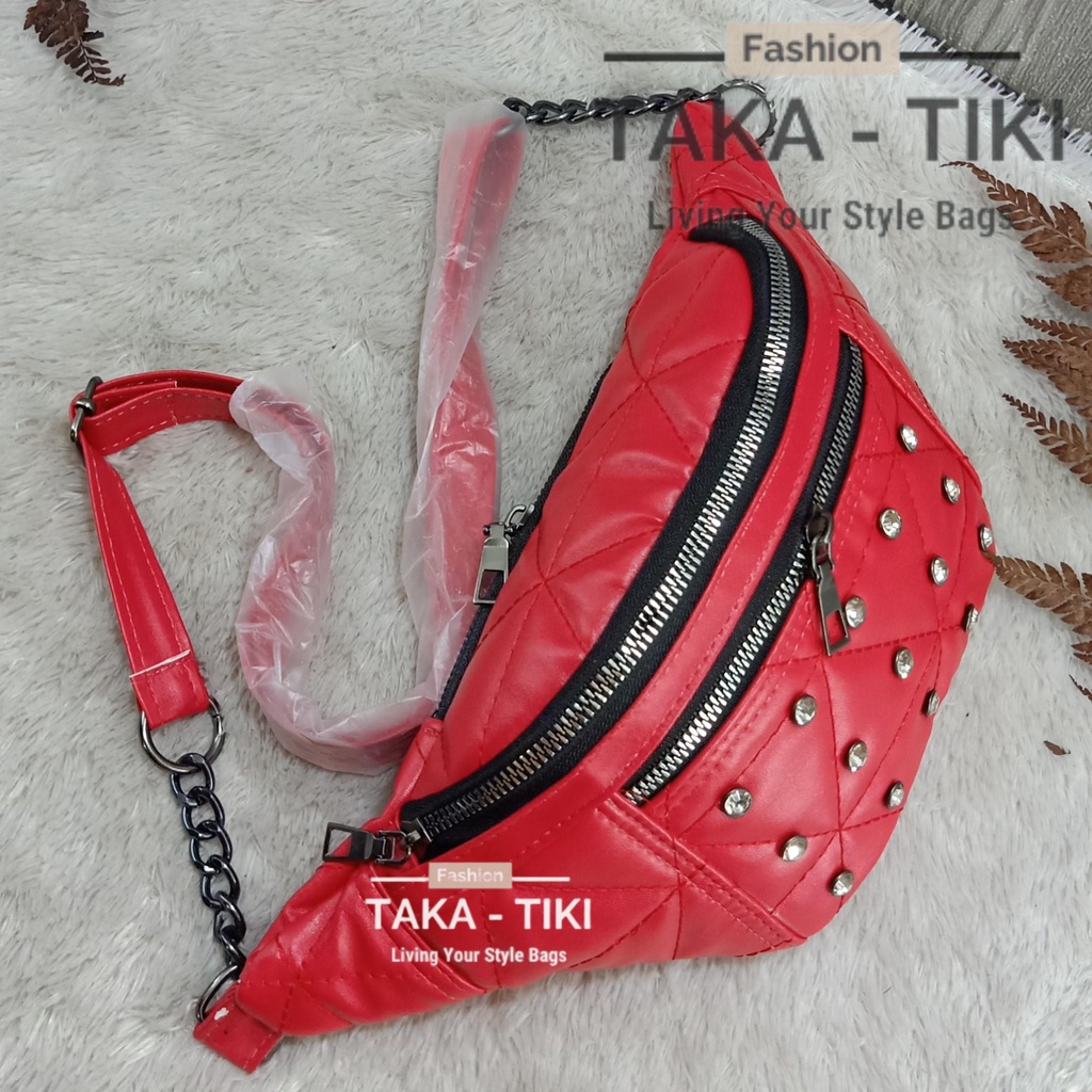 WAISTBAG NUNA DIAMOND FASHION KOREA. TAS 3 RUANG BORDIR PREMIUM BEST K FASHION 2022