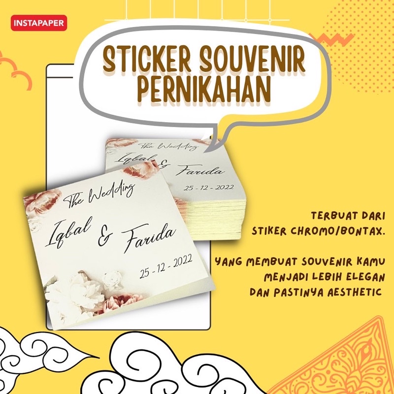 

Stiker Weeding / Stiker Pernikahan / Souvenir Event