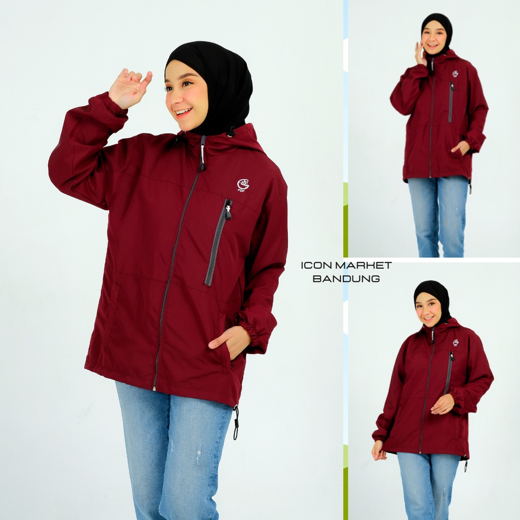 Jaket Parasut Wanita Waterproof  Model Ararat size M L XL XXL Original FCF / Jaket OUTDOOR UNISEX Anti Air Size M L XL XXL