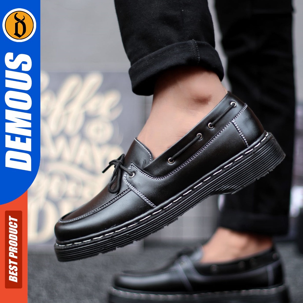 DEMOUS Petruci -Sepatu Docmart Formal Pantofel Low Boots Kerja Pria