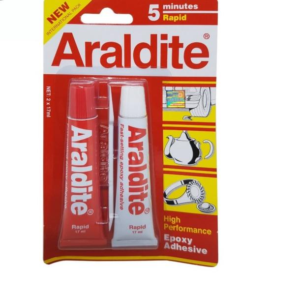 

LEM BESI ARALDIT ARALDITE MERAH EPOXY 5 MENIT RESIN+HARDENER ADHESIVE