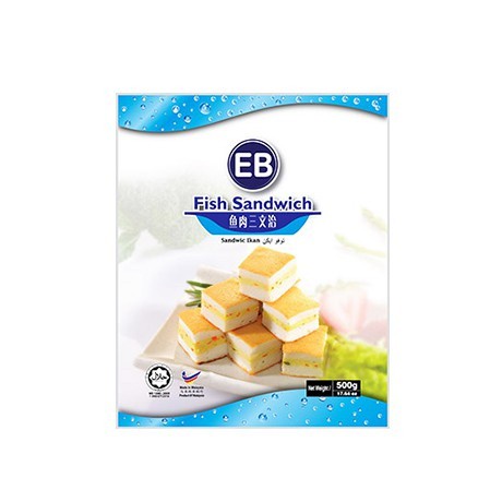 EB Fish Sandwich Ikan 500 gram FROZEN/Tahu Ikan Makanan Seafood Halal Olahan Ikan Impor