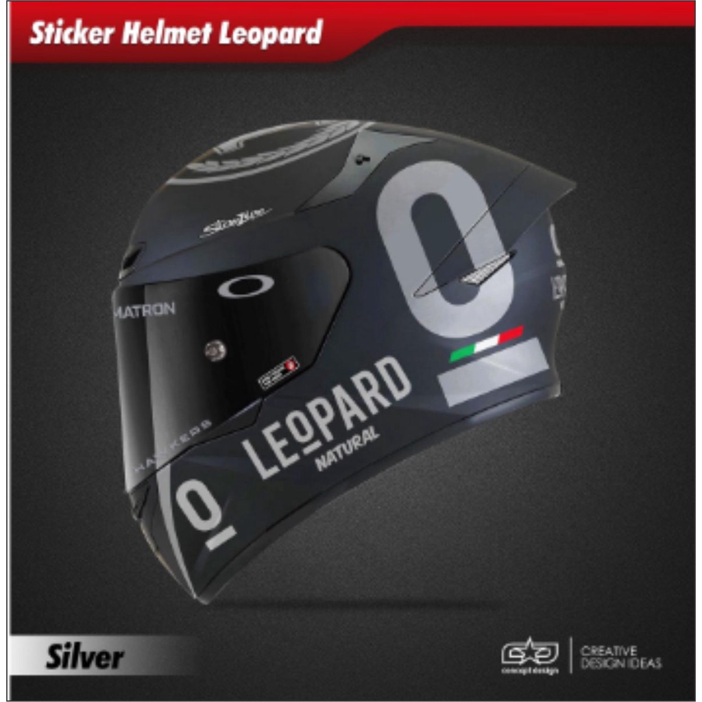 STIKER HELM LEOPARD CUTTING