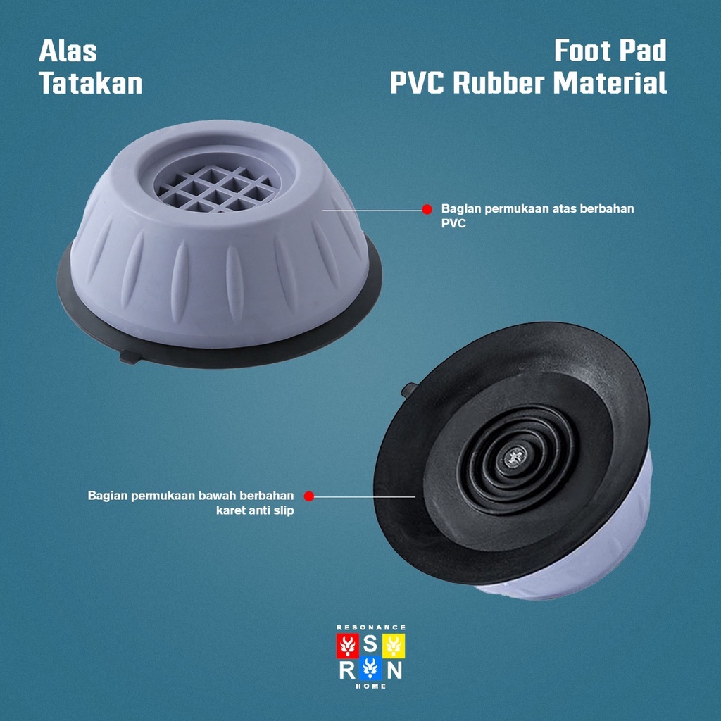 Alas Tatakan Kaki Mesin Cuci Ganjalan Pelindung Kaki Meja Kursi Resonance Home