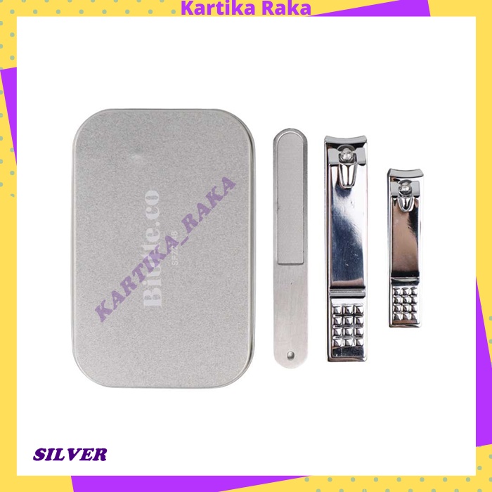 KR Gunting Kuku Set Potong Kuku 3 Pcs Nail Trimmer Manicure Pedicure Stainless Steel
