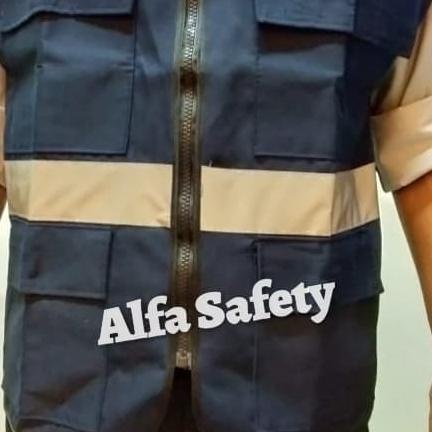 Rompi Drill Safety Biru navy
