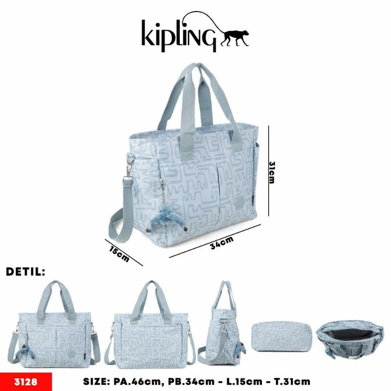 Tas wanita bahu tenteng selempang K1pling 3128 large import cyutebags