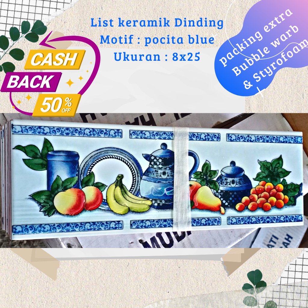 List keramik dinding ukuran 8x25 list keramik dinding kitchen set/ dapur