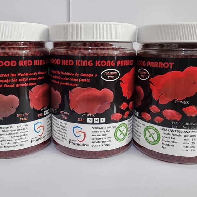 Exotic Life Super Blood Red King Kong Parrot Pakan Parrot &Lohan 333gr - M