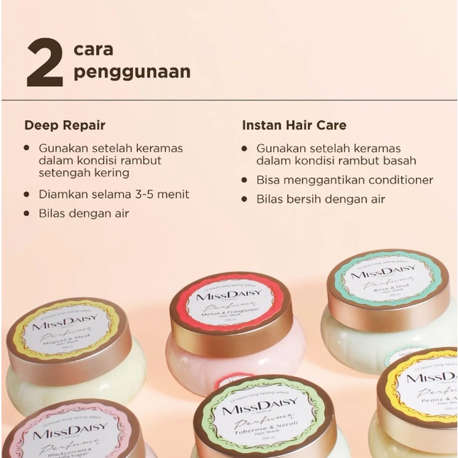 MISS DAISY French Perfume Hair Mask / Rambut Halus Anti Lepek