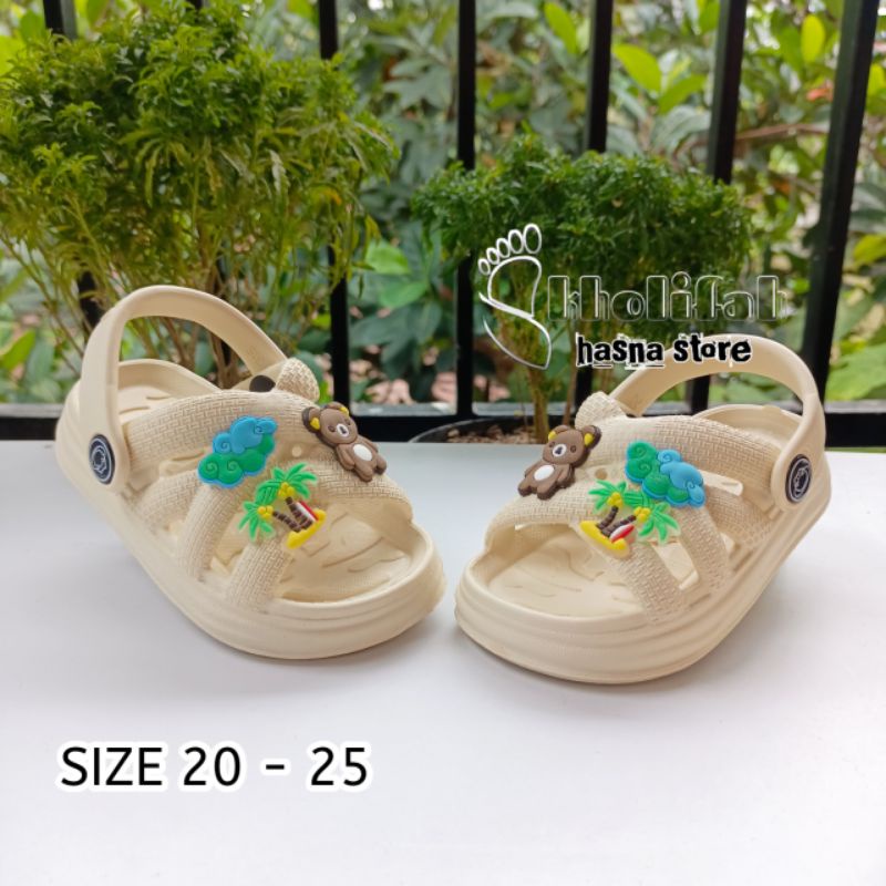 Terbaru Sandal Slop anak silang karakter Series Irsoe