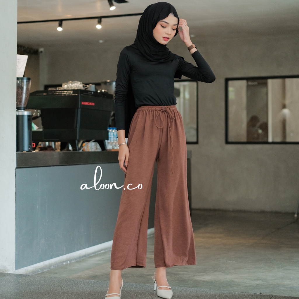 Richa Celana Kulot Wanita Crinkle Airflow Premium – Celana Panjang Kulot Highwaist