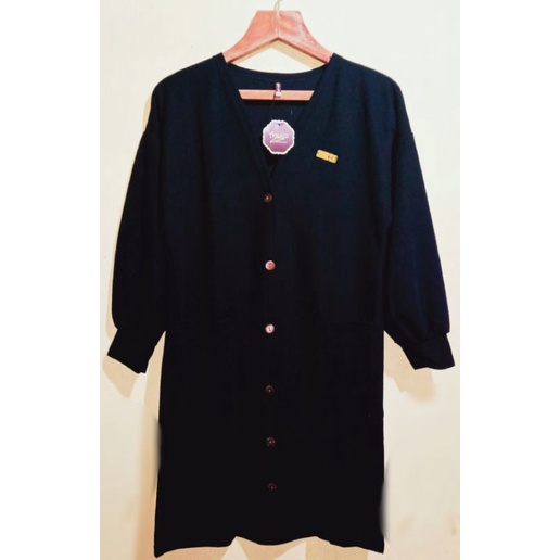 Long Cardigan Knit  Hanover Hitam By AQUILA