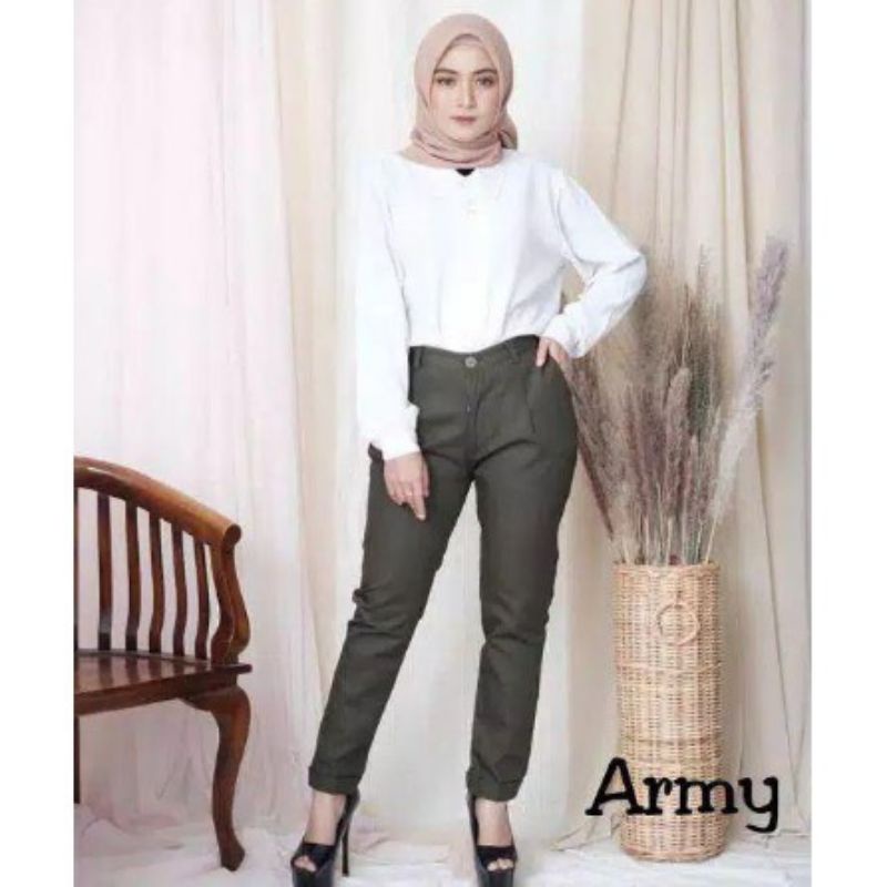 CELANA BAGGY PANTS PREMIUM CELANA KERJA BELAKANG KARET