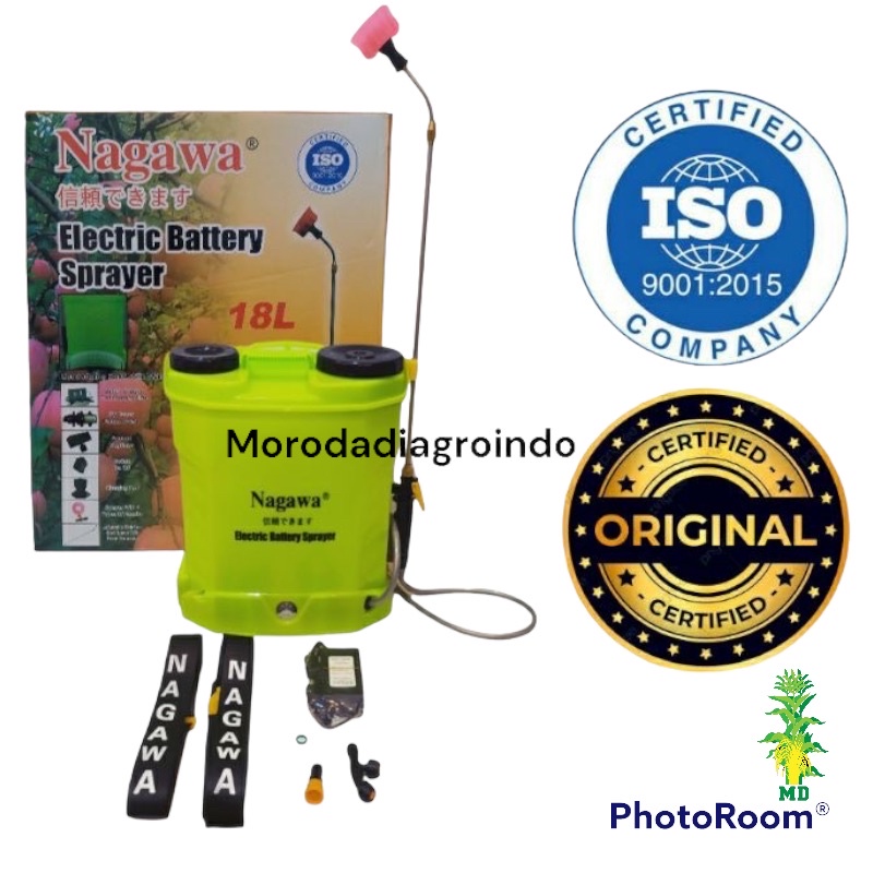 Tangki Sprayer Elektrik Yokohama/Nagawa 18 Liter Alat Semprot Hama Otomatis