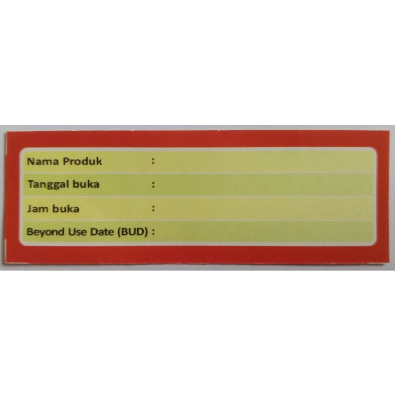 

Stiker Label BUD Beyond Use Date Bisa Custom