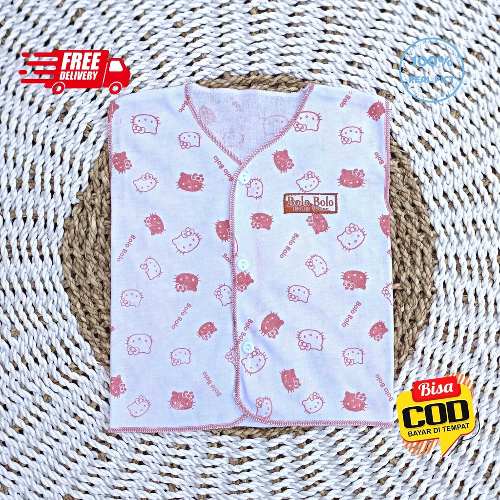 SALE 7.7 Serian Dusty - 3 pcs Baju Bayi Kutung Bayi Baru Lahir 0 sd 3 Bulan Pink Dusty Series merk SNI Bolo - Bolo