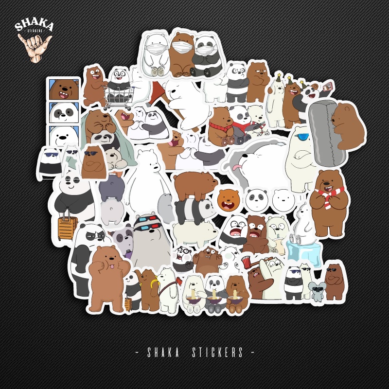 

We Bare Bears Sticker 32 PCS Murah Sticker Laptop Lucu Stiker Laptop Sticker HP 1 Set