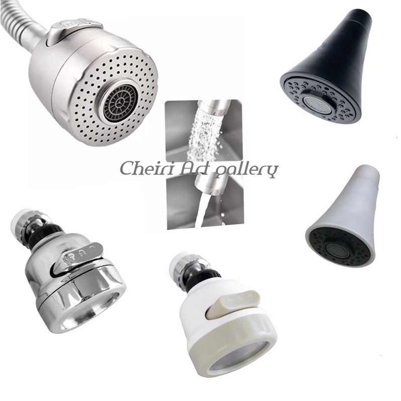 Kepala sambungan keran Air cucian piring /Sambungan ujung kran Air wastafel cuci piring hitam putih 