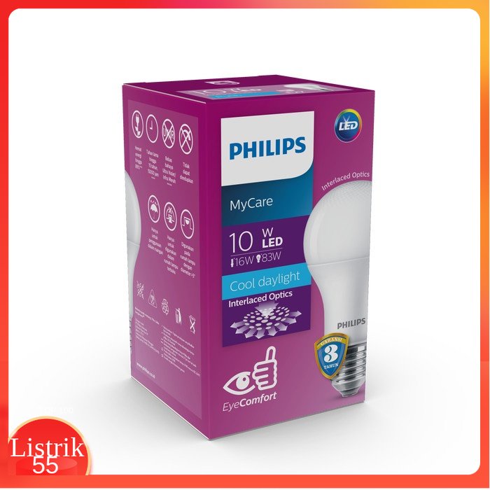 Philips MyCare LEDBulb 10W E27 6500K 230V Putih