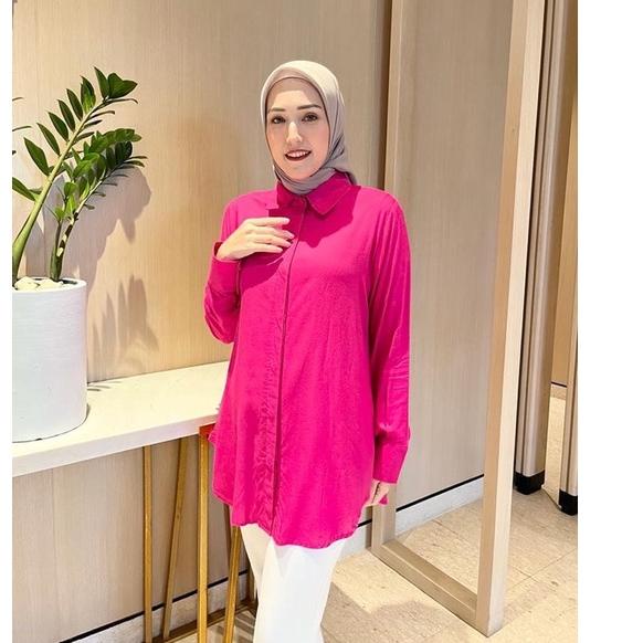 SERBA MURAH KEMEJA PLAIN POLOS KERJA HIJAB - Nabila Top Plain by Radwah original dewihijabbutik Rese