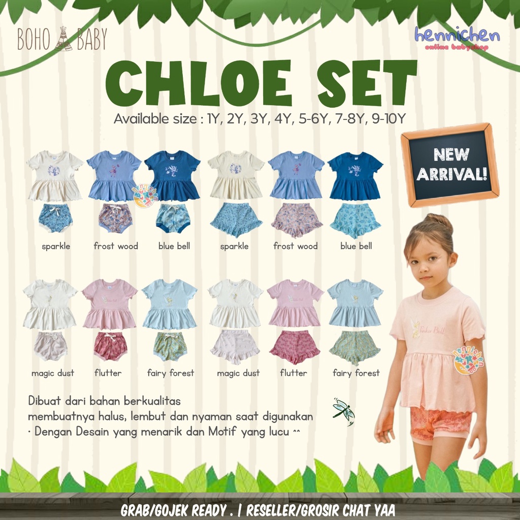 BohoPanna Setelan Chloe Set 1-10 year Premium Quality