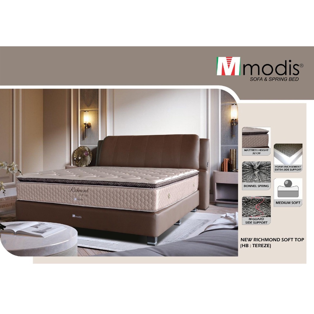 MODIS Springbed NEW RICHMOND SOFT TOP  Bergaransi 15 thn - Berlaku COD - Medan