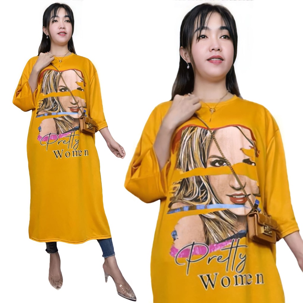 ETTY TUNIK MIDI OVERSIZE WANITA LD 120