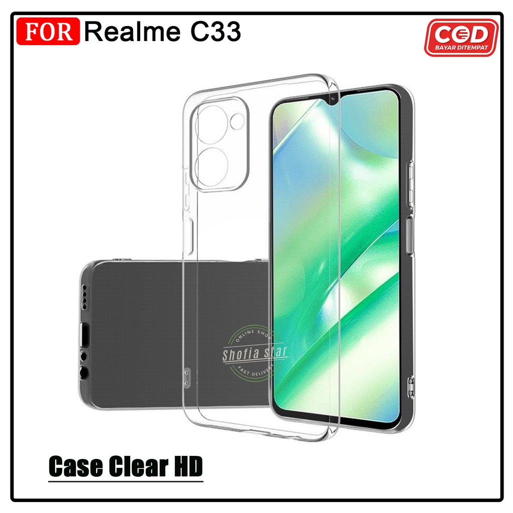 PAKET Case Realme C33 C35 C31 Narzo 50A Prime Softcase Clear HD Protect Camera