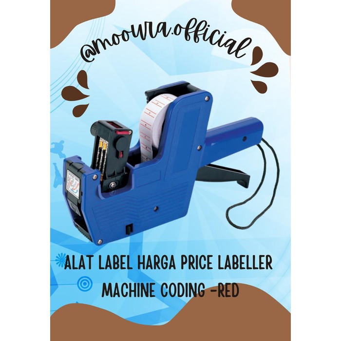 Alat Label Harga Baju Nama Angka Dan Huruf 2 Baris Lines Tinta Machine 029