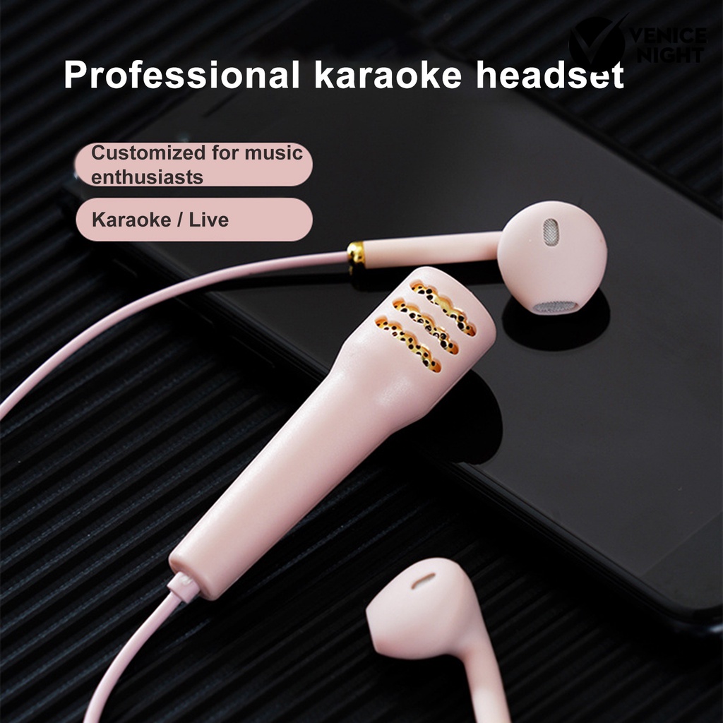 (VNEP) (Berkabel) 3.5mm HiFi In-ear Subwoofer Mini Olahraga Earphone Earbud dengan Mikrofon