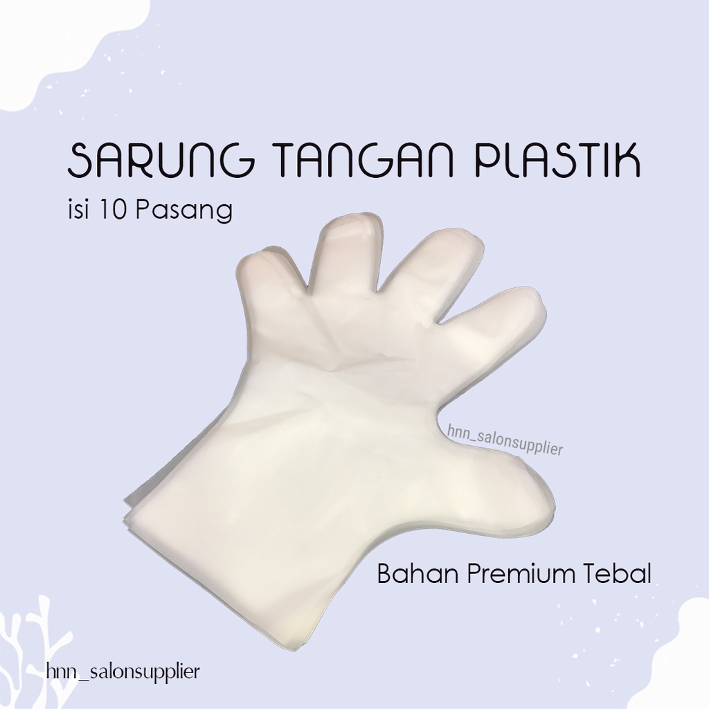 Sarung Tangan Plastik Higieinis Sekali Pakai Bahan Premium isi 10pasang