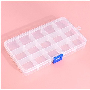 ❤ IJN ❤ Kotak Penyimpanan Manik Manik Box Sekat Plastik Tempat Penyimpanan Partisi