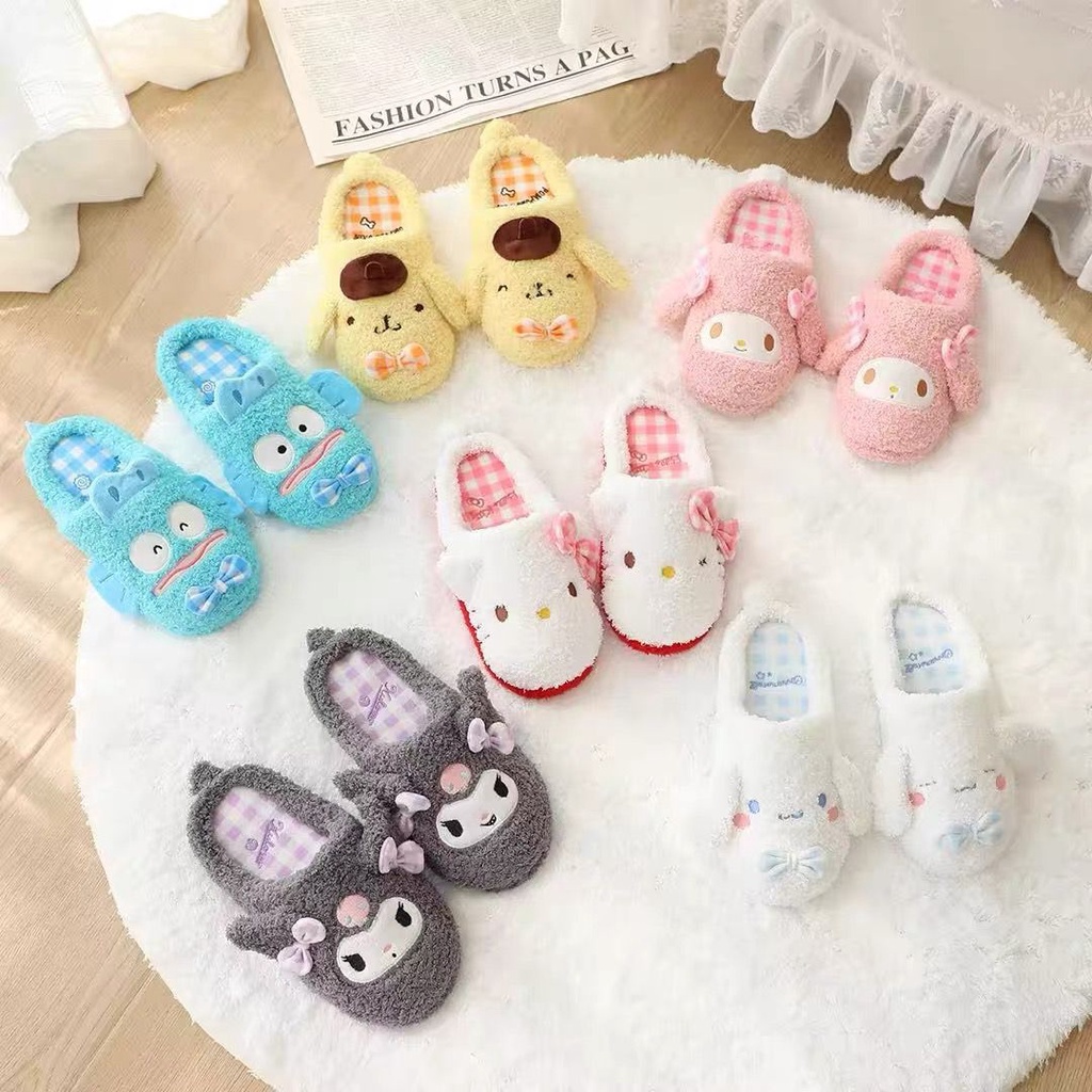 SANDAL RUMAH MELODY CINNAMOROLL KUROMI HANGYODON POMPOMPURIN HELLO KITTY SEPATU KAMAR IMPOR