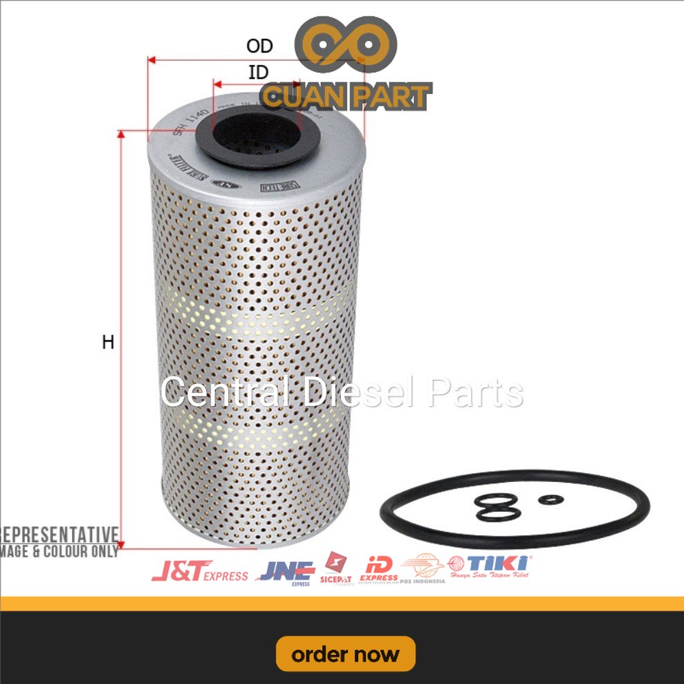 Hydraulic Filter Komatsu 424-16-11140 SFH1140 SFH 1140 Sure Filter Cuan Part