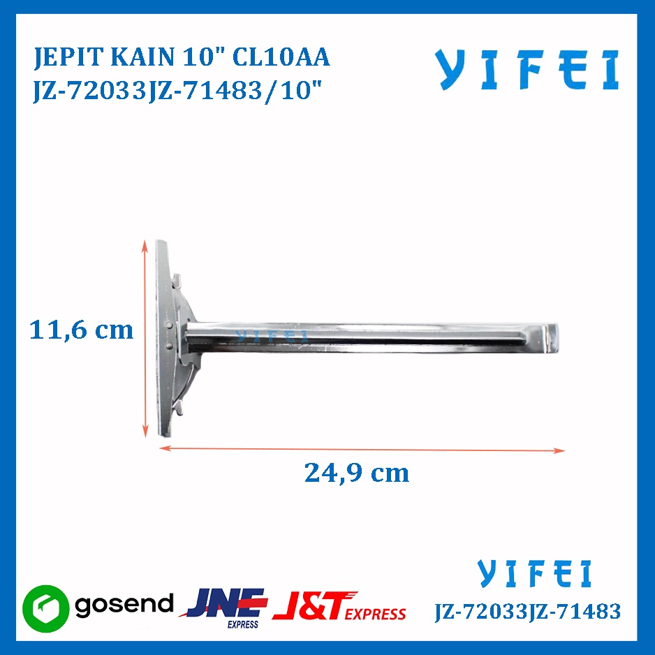 PENJEPIT KAIN BAHAN/JEPIT KAIN 10&quot; CL10AA YIFEI-72033JZ-71483/10&quot;