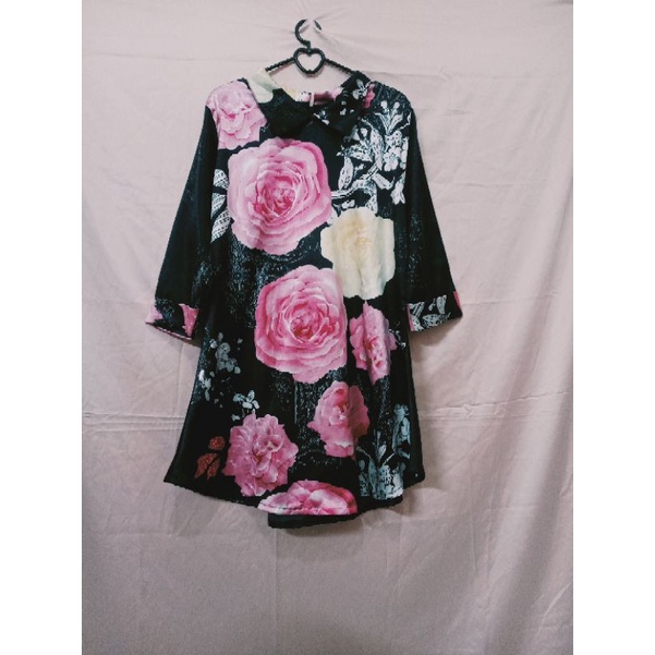 Blus satin | blus wanita | blus lengan pendek