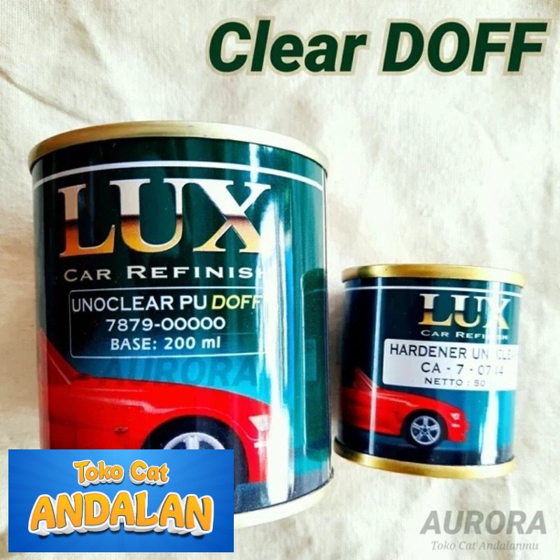 

Toko Cat Andalan - Lux Car Refinish Unoclear PU Doff 250ml Clear Dof / Penta Super Gloss Vernis Anti Gores Pernis Klir Dop Matte Flat Toko Cat Andalan Motor dan Mobil