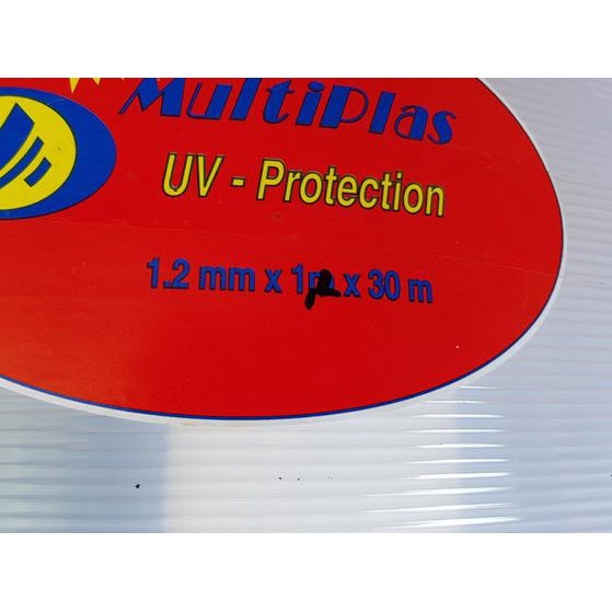 Fiber tutup pagar tebal 1,2 mm tinggi 120cm fiber motif garis putih