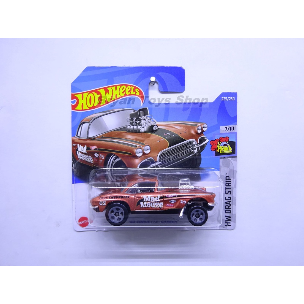 Hot Wheels Short Card SC 62 Corvette Gasser Orange