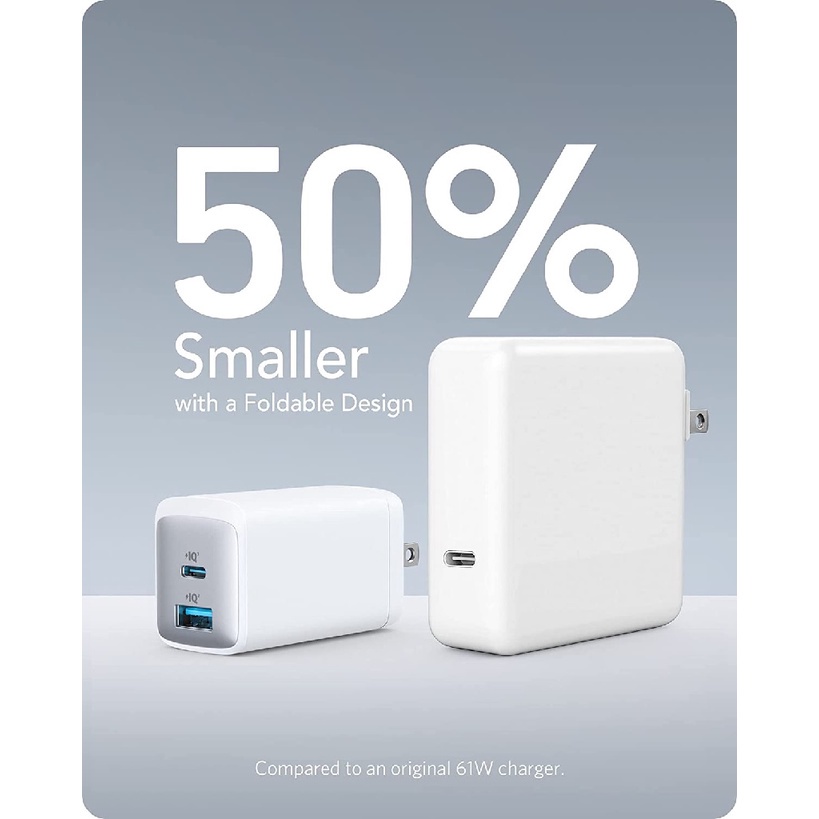 AKN88 - ANKER A2325 - 725 Charger Nano II 65W 2 USB Port - GaN II Technology