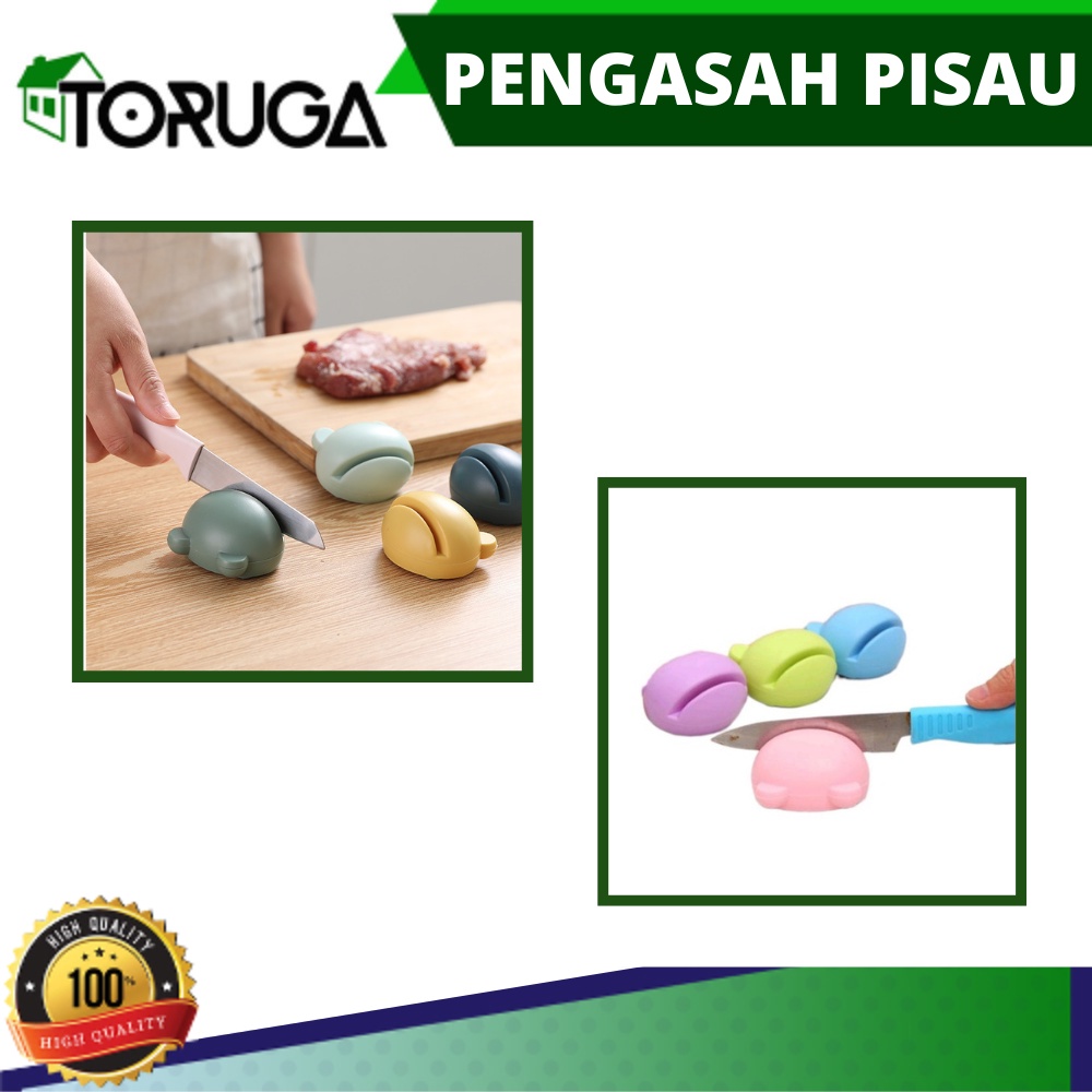 Sharpener Alat Pengasah Gunting Knife Pisau Mini Karakter Motif Kodok